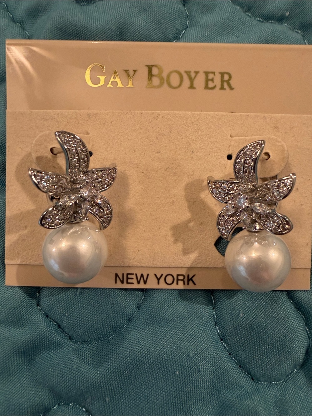 Gay Boyer Pearl Starfish Earrings